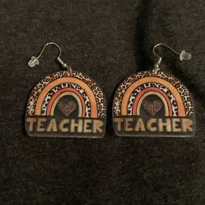 Teacher rainbow earrings